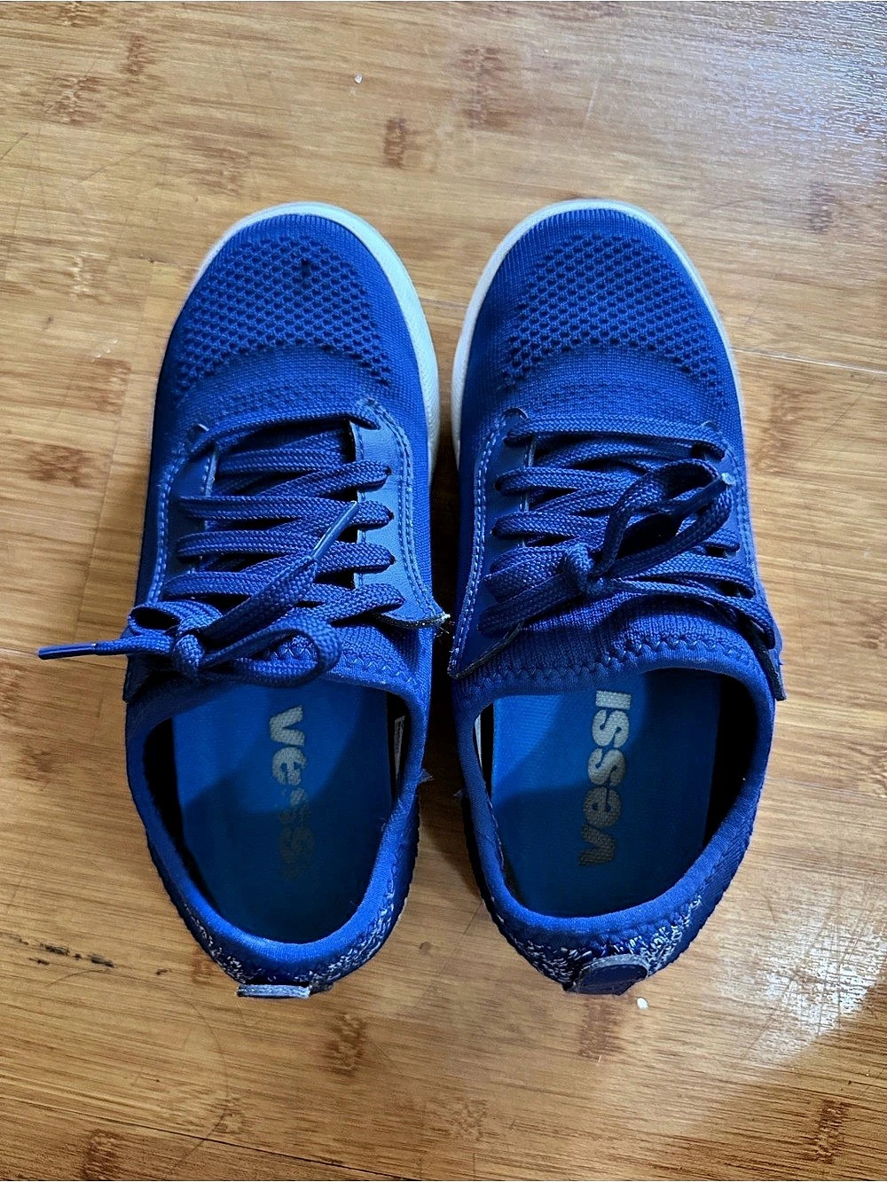 Vessi Women's Blue Knit Sneakers
